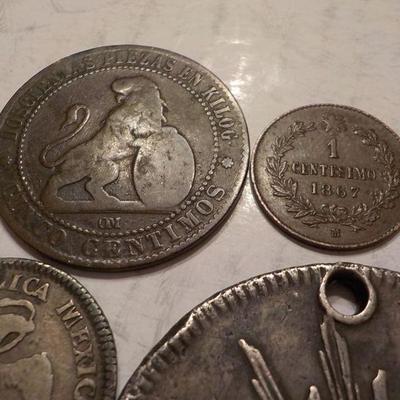 Antique Spanish coins/ 1870, 1895