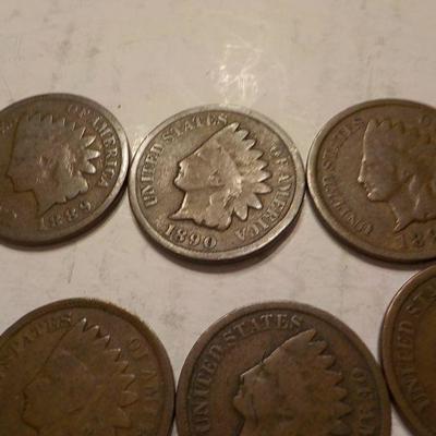 10 Indian Head pennies