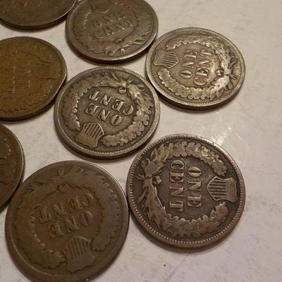 10 Indian Head pennies