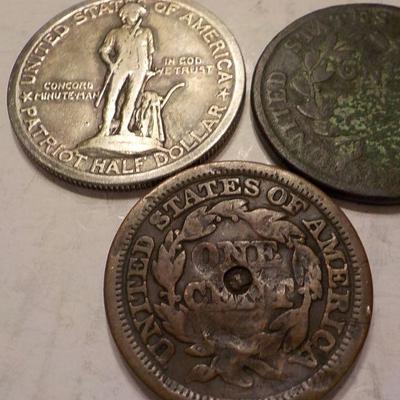1775-1927 Lexington & Concord Sesquicentennial/ 2- cent, 1849/ 1805 flowing hair.