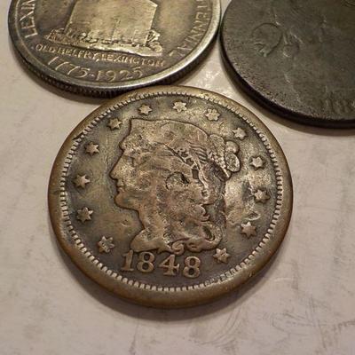 1775-1927 Lexington & Concord Sesquicentennial/ 2- cent, 1849/ 1805 flowing hair.