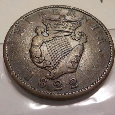 1822 Ireland King George IV, D.G. Rex.