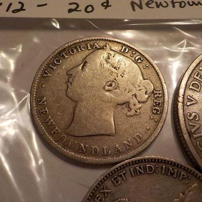6- Coins/ British Coins/ 1917,1cent/1874,50cent/1894,20cent/1912,20cent/1941,5cent.