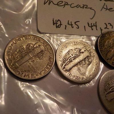 5 Mercury Dimes