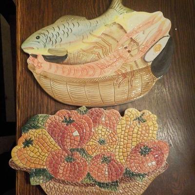 2 Hand made tile serving protectors.