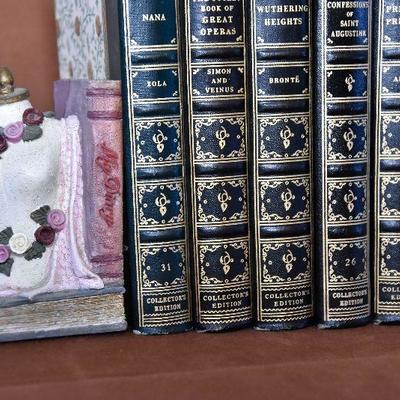 Lot 34: Collection of Vintage Books with Bookends