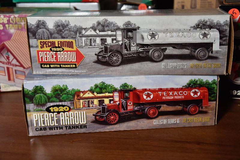texaco die cast metal banks