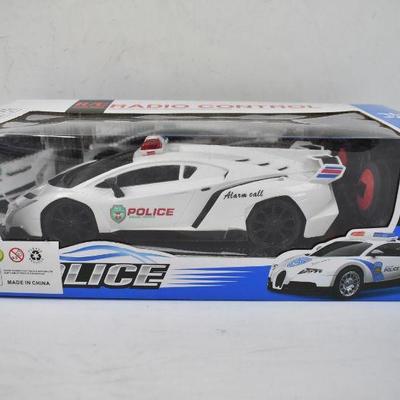 RC Radio Control Police Car by Vocado, 1:16 Size, $20 Retail - New