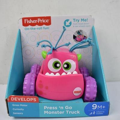 Fisher-Price Press 'N Go Monster Truck Toy, $12 Retail - New