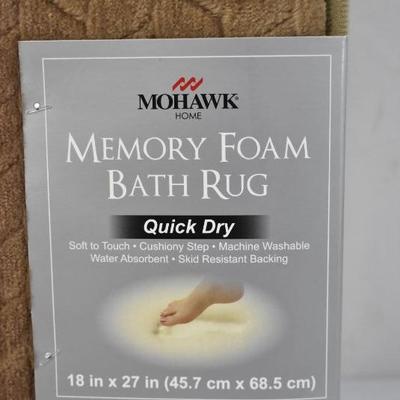 Mohawk Memory Foam Bath Rug 2 Piece Set in Tan, 18