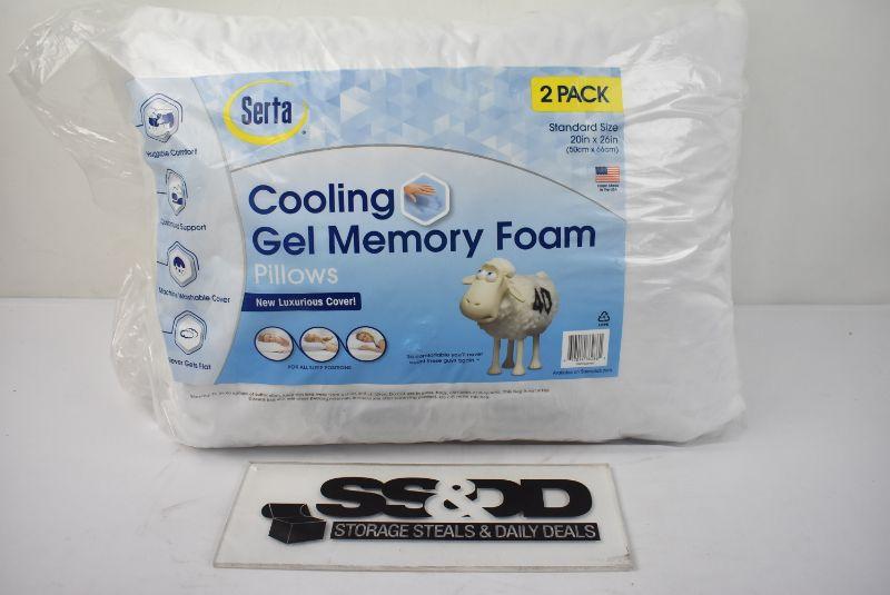serta cooling pillow gel memory foam