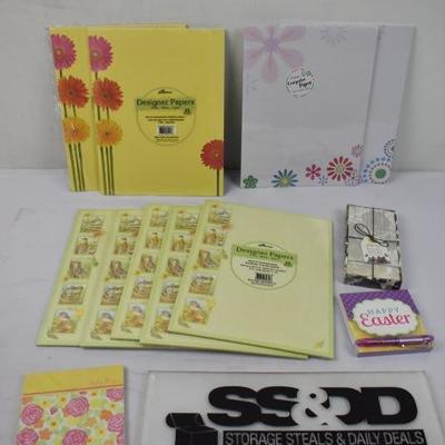Decorative Paper (9 packages) & Sticky Notes (3 packages) - New
