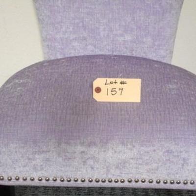 Lot 157 - Lavender Upholstered Chair with Nail Head Trim
