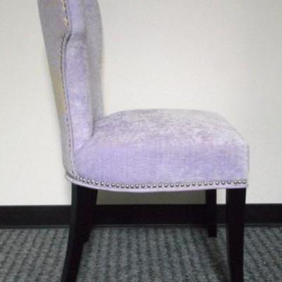 Lot 157 - Lavender Upholstered Chair with Nail Head Trim