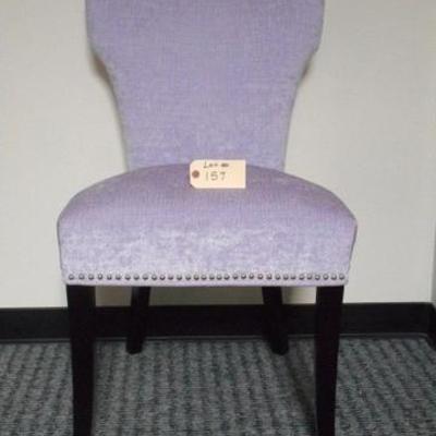 Lot 157 - Lavender Upholstered Chair with Nail Head Trim