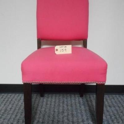 Lot 159 - Hot Pink Chair with Nail Head Trim 