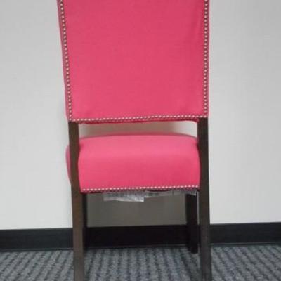 Lot 159 - Hot Pink Chair with Nail Head Trim 
