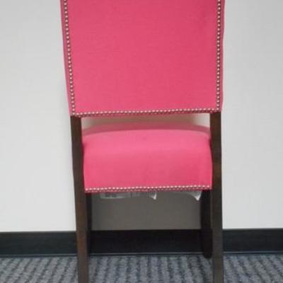 Lot 160 - Hot Pink Chair with Nail Head Trim 