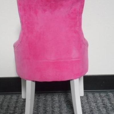 Lot 162 - Young Girls Hot Pink Upholstered Chair with Rhinestone Accents