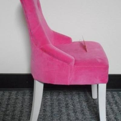 Lot 162 - Young Girls Hot Pink Upholstered Chair with Rhinestone Accents