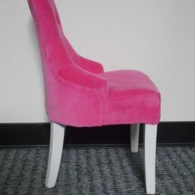 Lot 163 - Young Girls Hot Pink Upholstered Chair with Rhinestone Accents