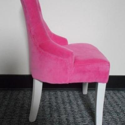 Lot 163 - Young Girls Hot Pink Upholstered Chair with Rhinestone Accents