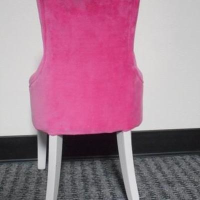 Lot 163 - Young Girls Hot Pink Upholstered Chair with Rhinestone Accents