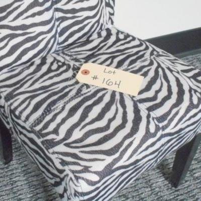 Lot 164 - Zebra Pattern Upholstered Youth Childs Chair 