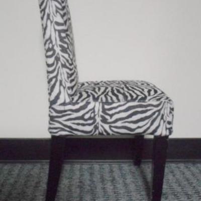 Lot 164 - Zebra Pattern Upholstered Youth Childs Chair 