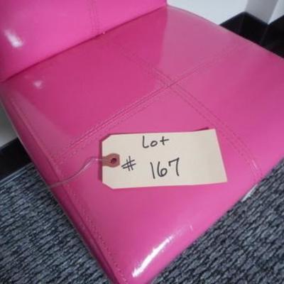 Lot 167 - Childs Hot Pink Patent Leather Chair 