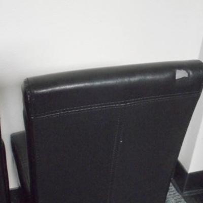 Lot 170 - 2 Black Patent Leather Childrens Youth Chairs