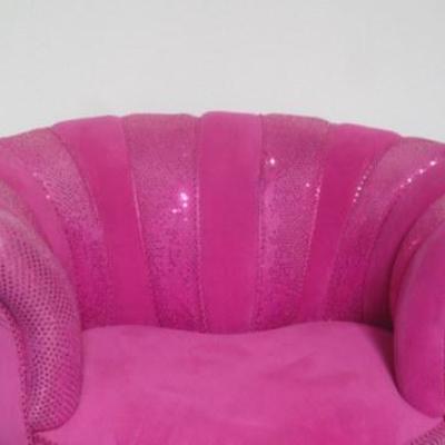 Lot 176 - Hot Pink Heart Shaped Glamour Chair Complete with Sparkles