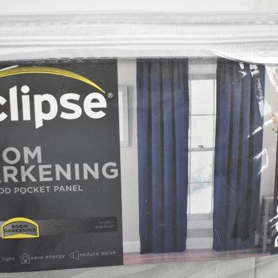 Eclipse Solid Thermapanel Room-Darkening Curtain Panel, Qty 2. 54x63