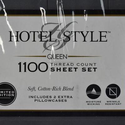 Hotel Style 1100 Thread Count Grey Flannel 6 Pc Sheet Set Queen $24 Retail - New
