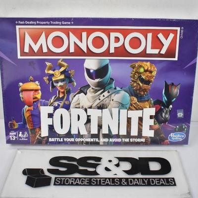Monopoly: Fortnite Edition Board Game , Ages 13 and Up, $14 Retail - New