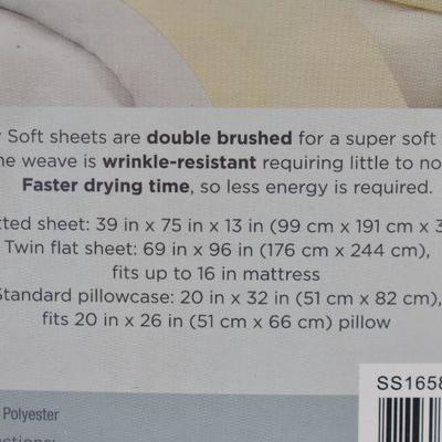Truly Soft Everyday Khaki Twin Sheet Set - New