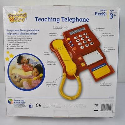 Learning Resources Teaching Telephone, Telefono Educativo Programmabile Per Bambini, Impara Numeri E Chiamate Di Emergenza, Batterie Incluse, Giocattolo Per Lo Sviluppo Del Linguaggio