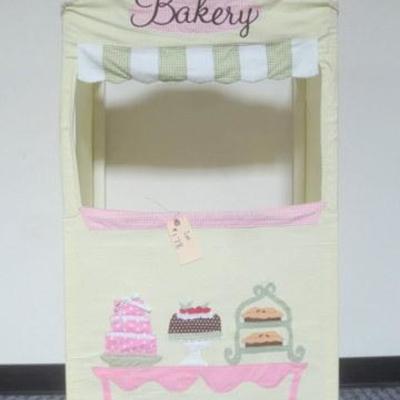 Lot 178 - Childrens Cloth Play Bakery + 3 Inflatable Chair Stools