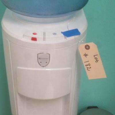 Lot 182 - Water Dispenser Machine by Energystar + Metal Trash Can