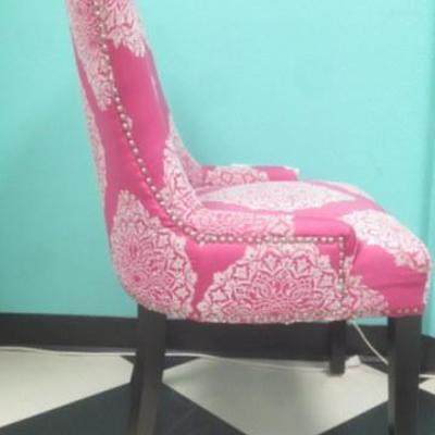 Lot 185 - Pink Chair with White Accents