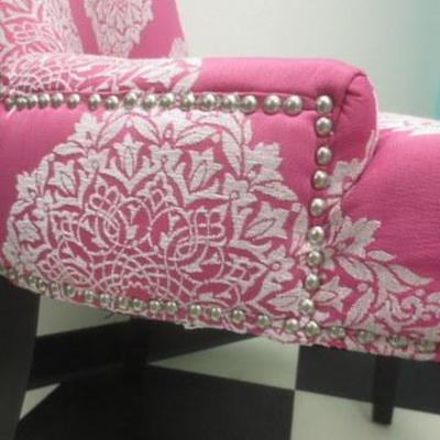 Lot 185 - Pink Chair with White Accents