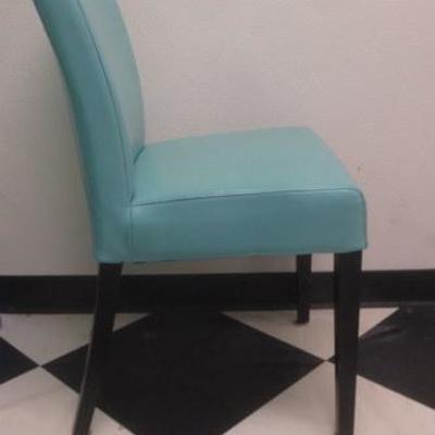 Lot 188 - Turquoise Leather Chair 