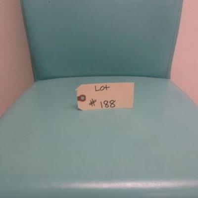 Lot 188 - Turquoise Leather Chair 