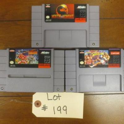 Lot 199 - Trio of Super Nintendo Game Cartridges