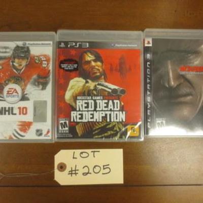 Lot 205 - Three Piece Sony Playstation 3 Game Lot 