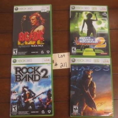 Lot 211 - Four Piece Lot of Xbox 360 Games