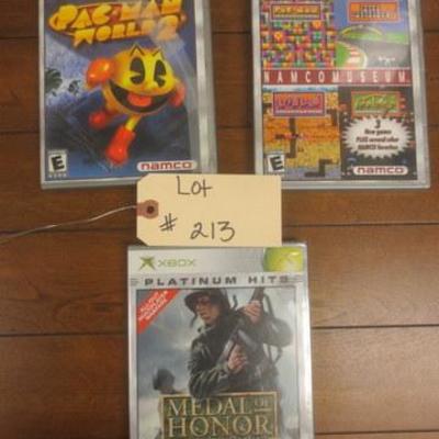 Lot 213 - Lot of Three Xbox 360 Games