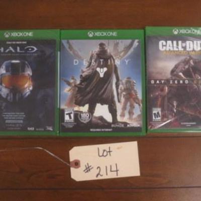 Lot 214 - Three Piece Lot of XBOX ONE Games