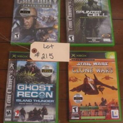 Lot 215 - Four Piece Game Lot for Xbox