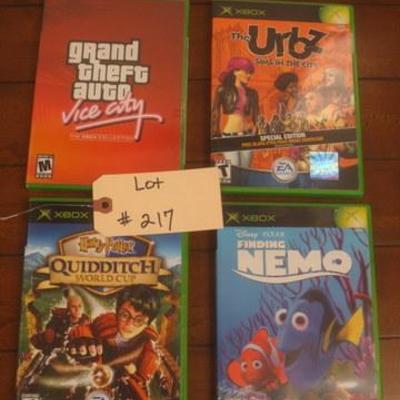 Lot 217 - Group of Four XBOX games